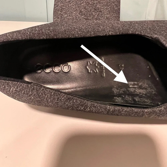 ECCO Felicia Women's Size EU 42 (US 11/11 1/2) Gray Stretch Slip On Wedge Shoes. - Picture 12 of 12